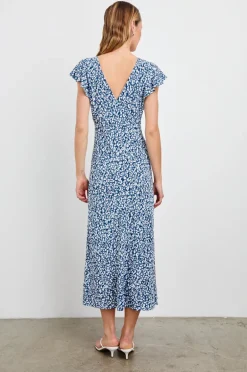 Kenz Dress - Blue Mixed Cheetah