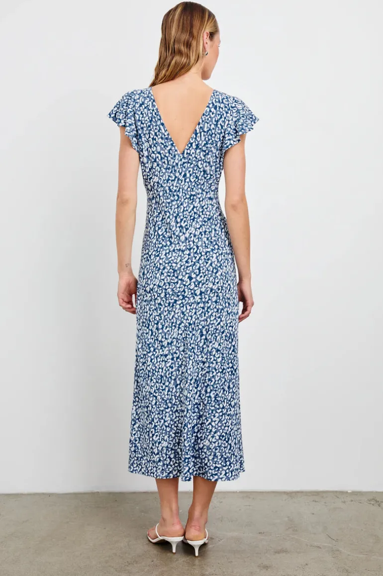 Kenz Dress - Blue Mixed Cheetah