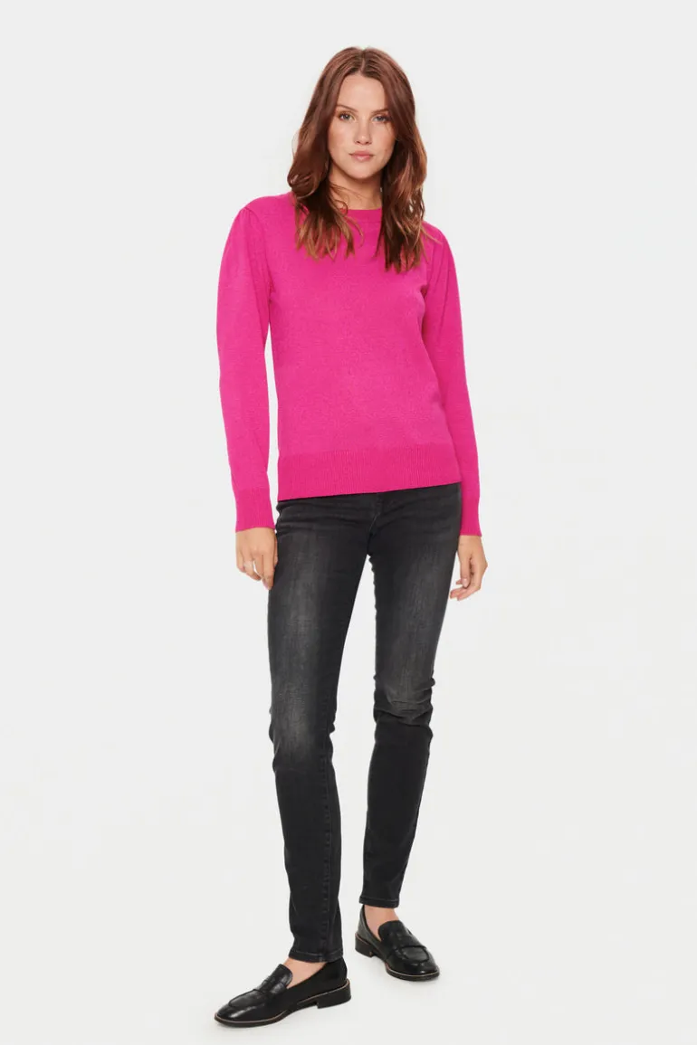 Kila LS Shimmer Pullover - Fuchsia Fedora