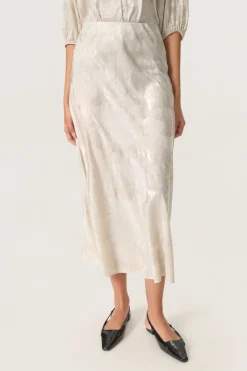 Kitty Skirt - Ancient Scroll metallic print