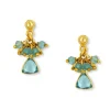Lacey Charm Earrings Aqua