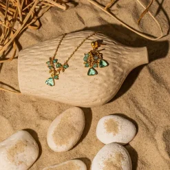 Lacey Charm Earrings Aqua