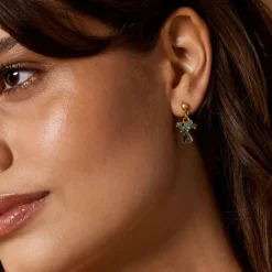 Lacey Charm Earrings Aqua
