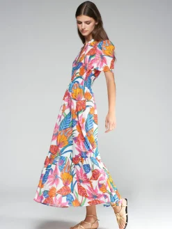 Leila Dress - Tropical Print