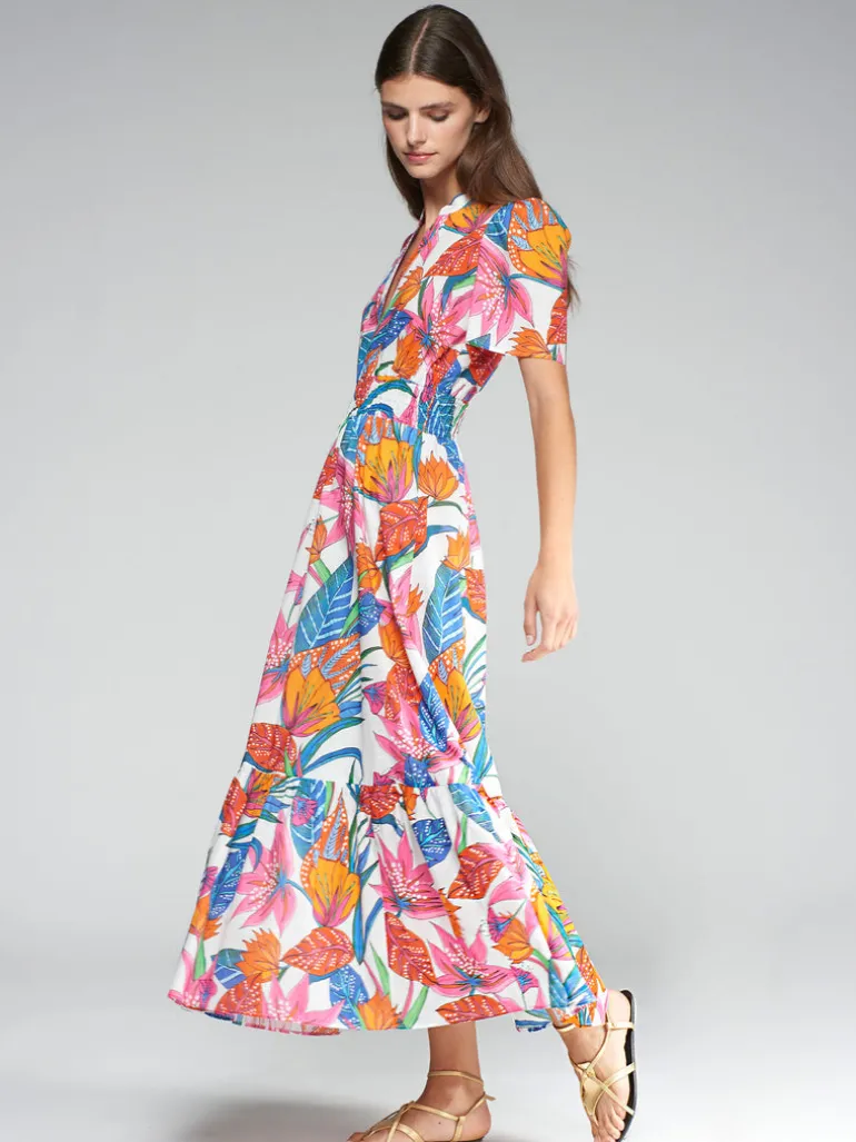 Leila Dress - Tropical Print