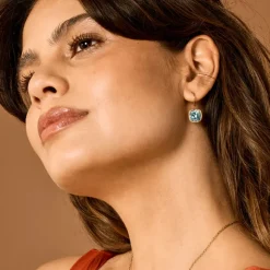 Lois Earrings Blue Topaz