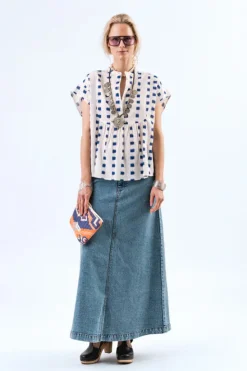 Luna Maxi Skirt - Blue
