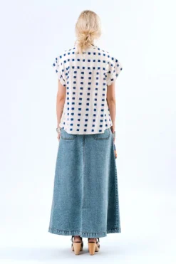 Luna Maxi Skirt - Blue