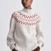 Marcie Fairisle Yoke Knit - Silver Birch