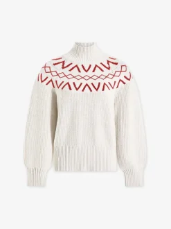 Marcie Fairisle Yoke Knit - Silver Birch