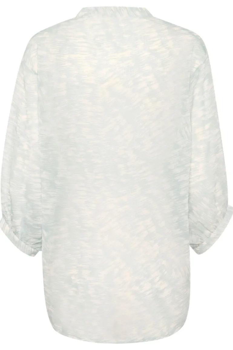 Marta Amily Blouse 3/4 - Silver Blue Stroke Print