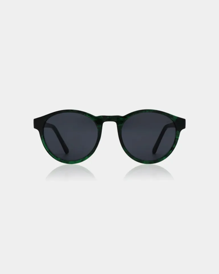 Marvin Sunglasses - Green Marble Transparent