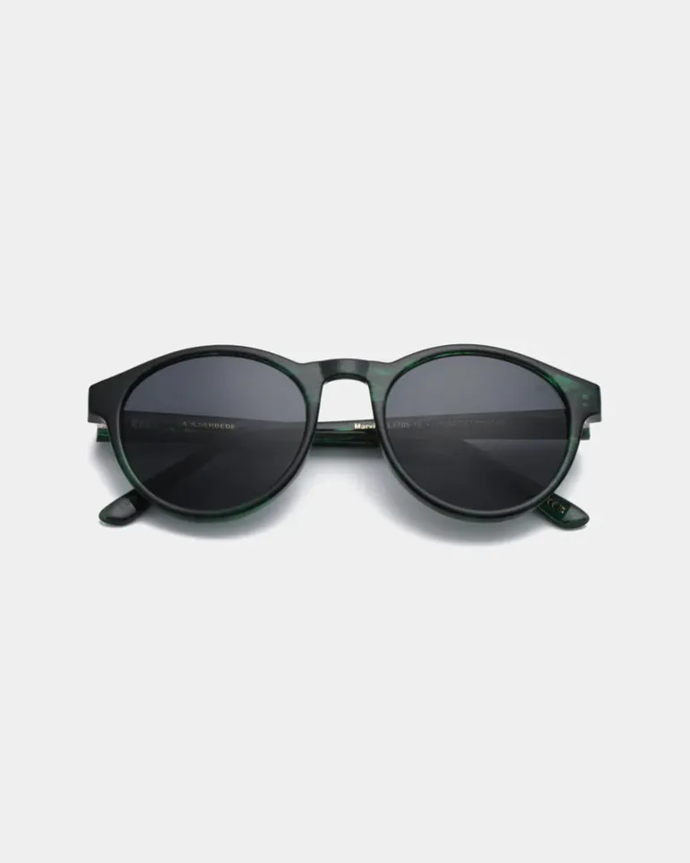Marvin Sunglasses - Green Marble Transparent
