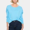 Mila R-Neck Pullover - Ethereal Blue
