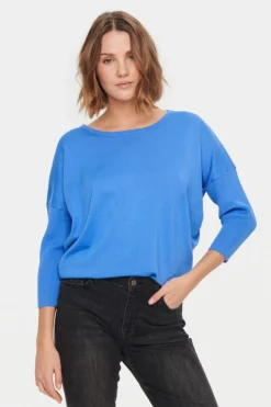 Mila R-Neck Pullover - Ultramarine