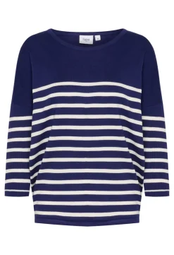 Mila R-neck St. Pullover - Midnight Sail