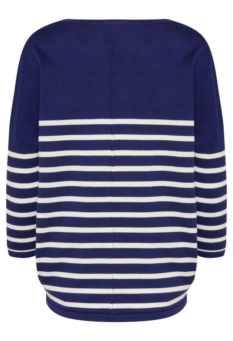 Mila R-neck St. Pullover - Midnight Sail