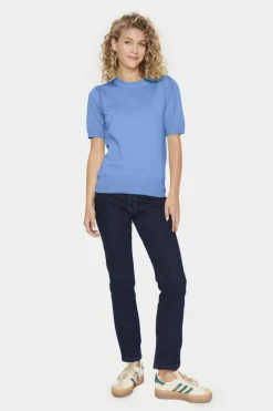 Mila SS Pullover - Dutch Blue Melange