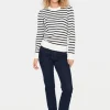 Mila Striped Pullover - Ice