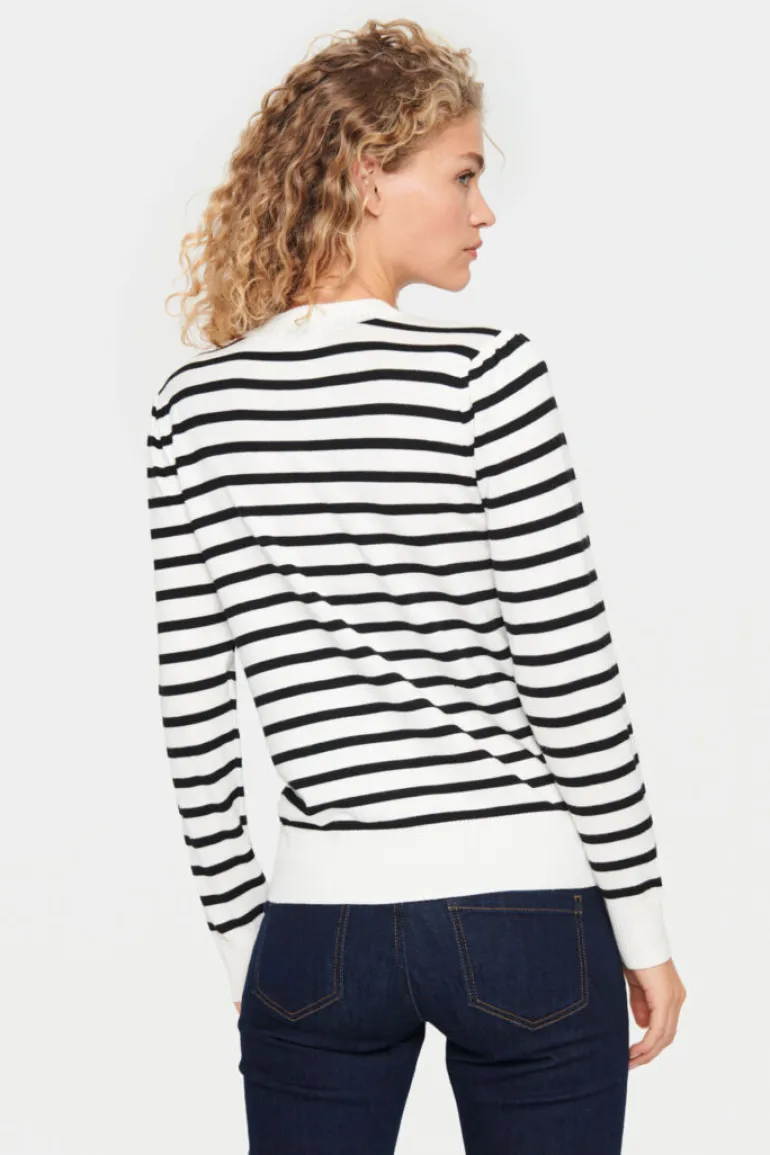Mila Striped Pullover - Ice