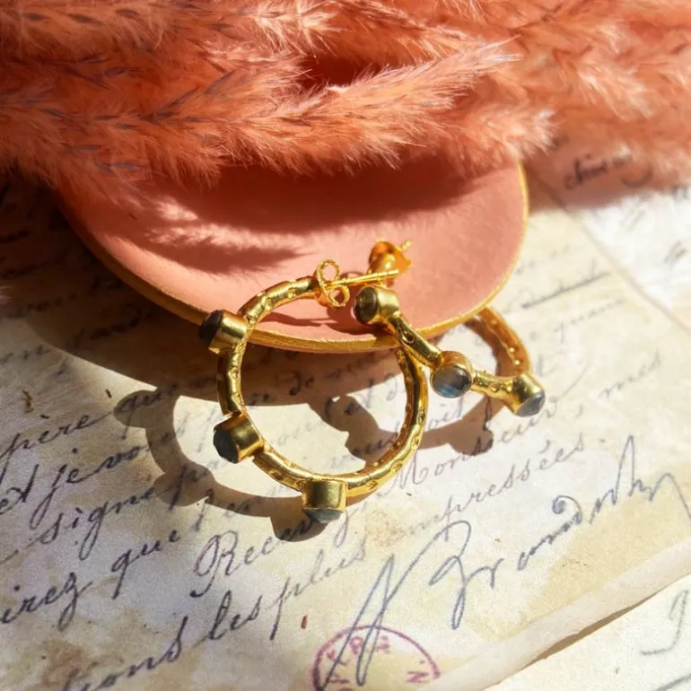 Mini Cruise Earrings - Labradorite