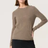 Molina Basic Crew Neck Pullover - Coffee Quartz Melange