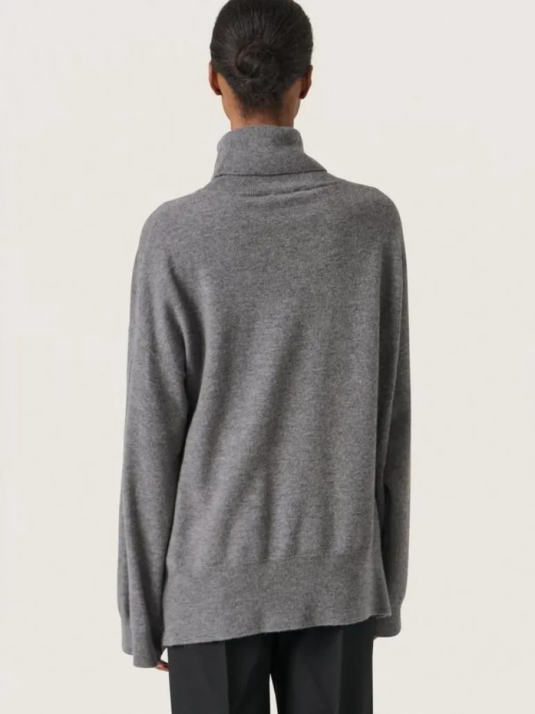 Molina High Neck Pullover LS - Grey Melange