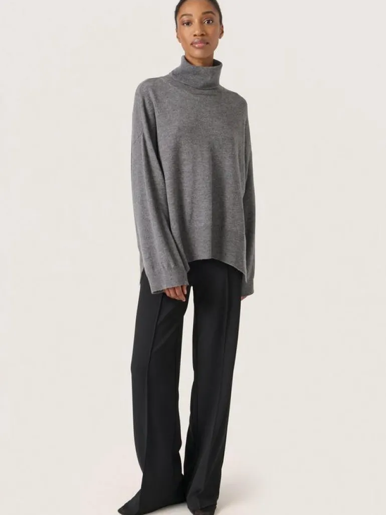Molina High Neck Pullover LS - Grey Melange
