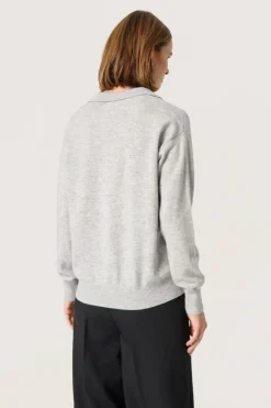 Molina Polo Pullover - Porpoise Melange