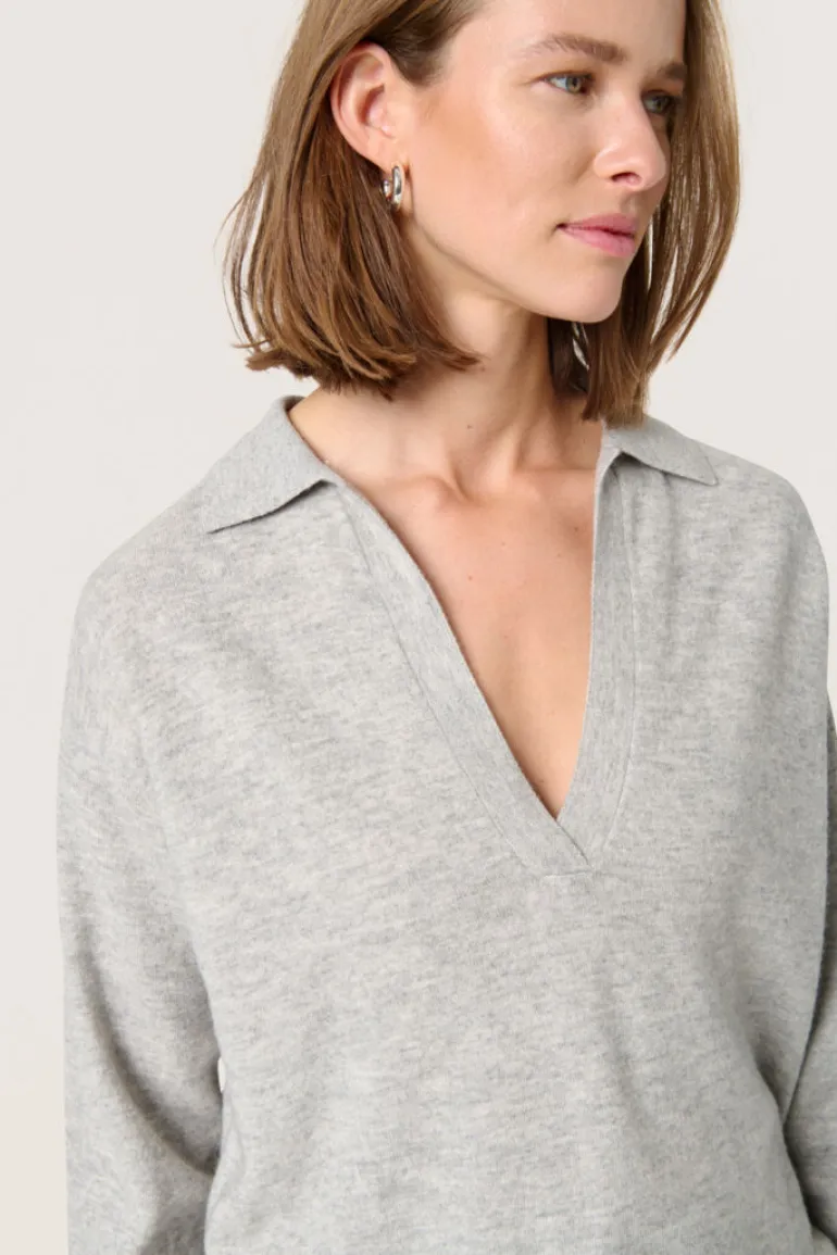 Molina Polo Pullover - Porpoise Melange
