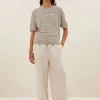 Neva Small Stripe Top - Black Small Stripe