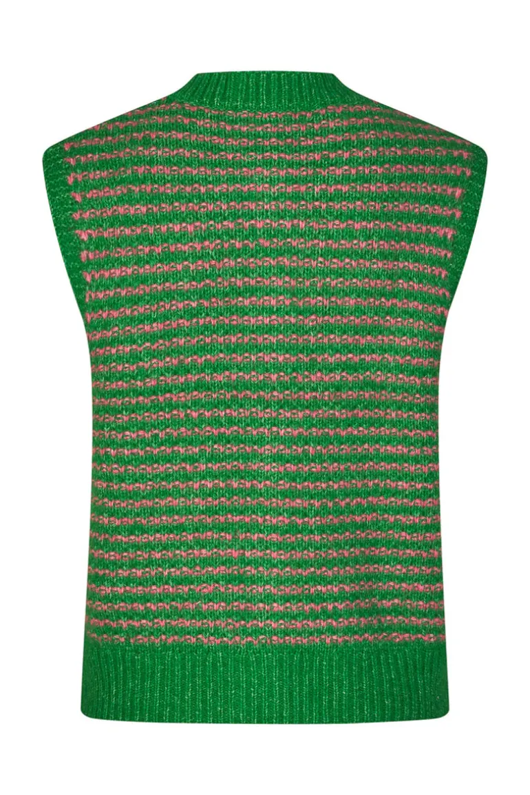 Nynne Knit Vest SL - Green