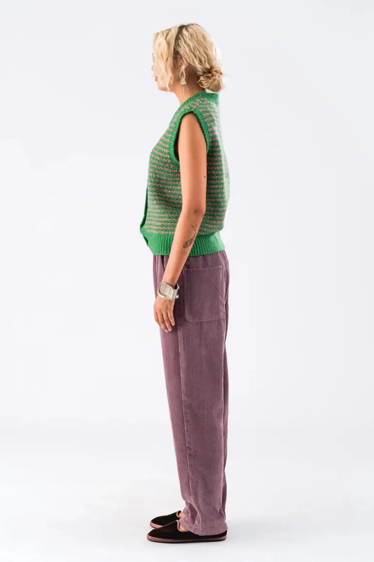 Nynne Knit Vest SL - Green