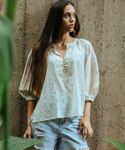 Oval Top - White/Gold