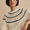 Padbury Pointelle Knit Sweater - Egret