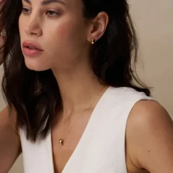 Polished Drop Chain Necklace - Gold