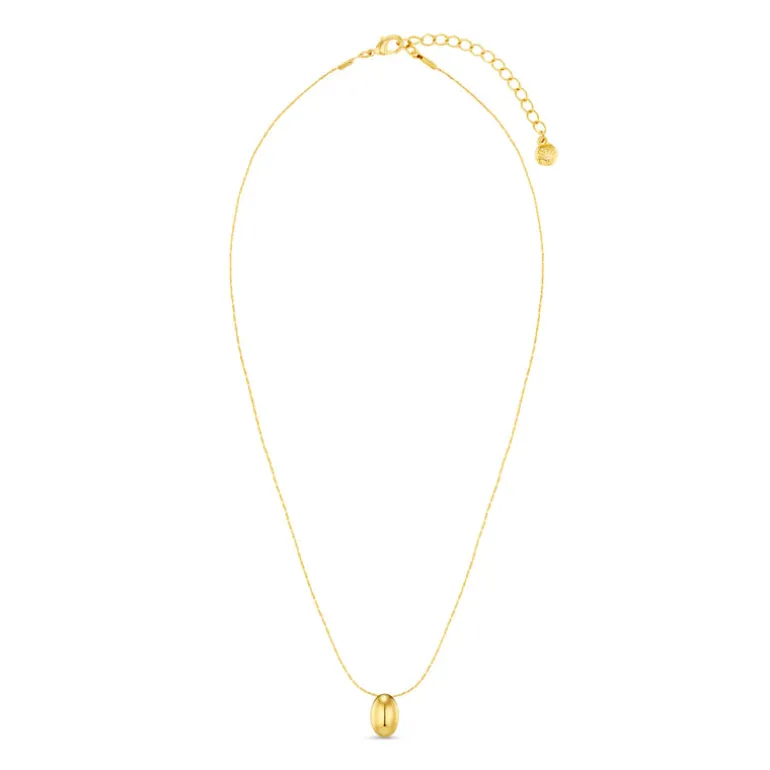 Polished Drop Chain Necklace - Gold