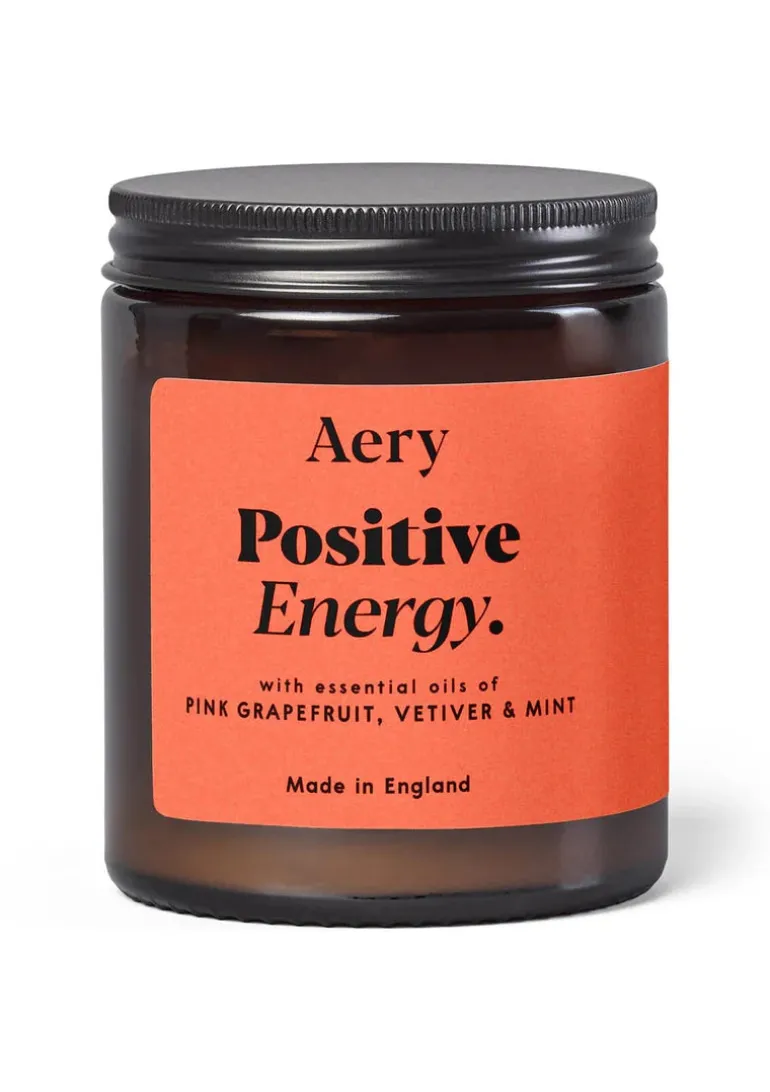 Positive Energy Scented Jar Candle - Pink Grapefruit, Vetiver, Mint