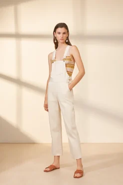 Rhea Dungarees - White