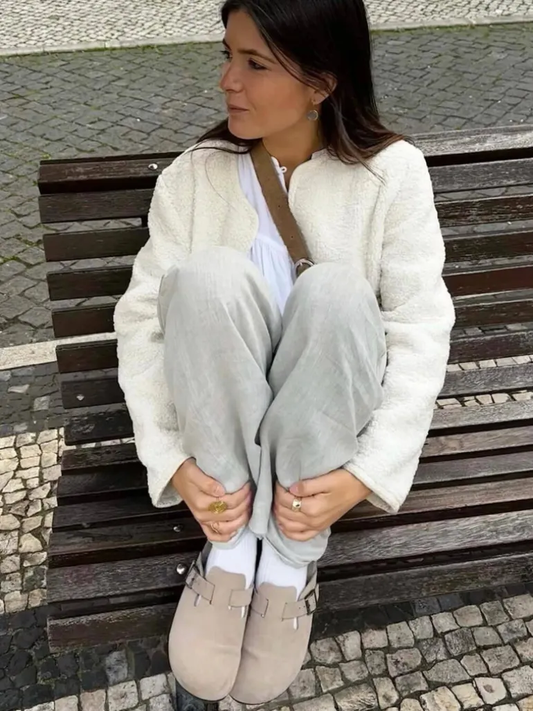 Riva Velour Sandal - Taupe