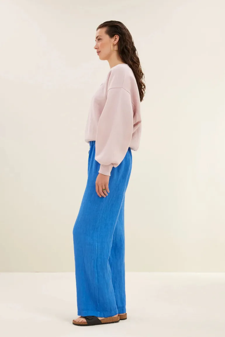 Robyn Linen Pants - Queens Blue