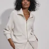 Roxbury Zip Through - Ivory Marl
