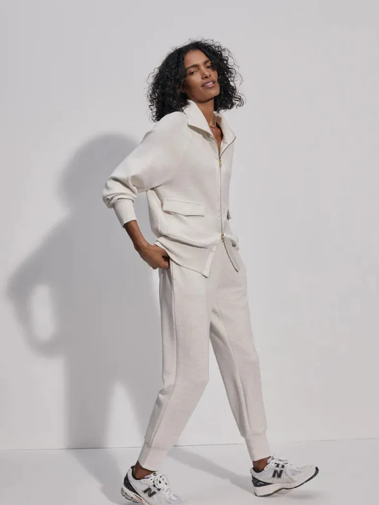 Roxbury Zip Through - Ivory Marl