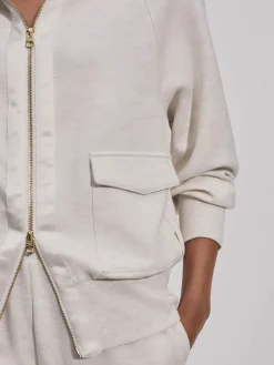 Roxbury Zip Through - Ivory Marl