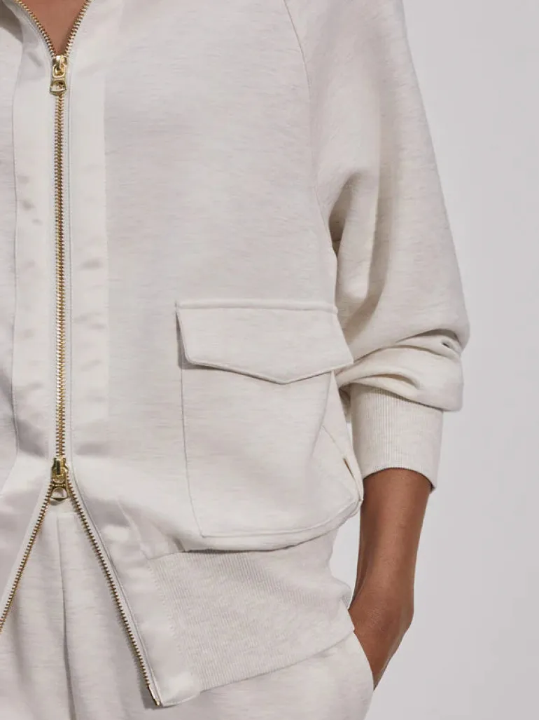 Roxbury Zip Through - Ivory Marl