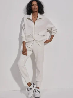 Roxbury Zip Through - Ivory Marl