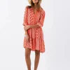 Sabine Short Dress SS - Red