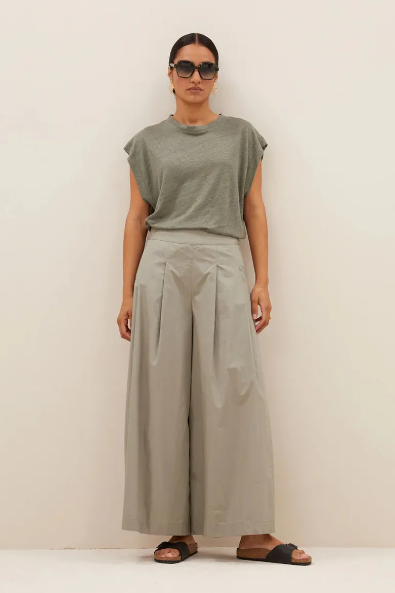 Sagi Poplin Pants - Seagrass