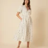 Scottie Midi Dress - Vintge White