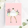 Shopping & Flowers Card - Large